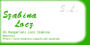 szabina locz business card